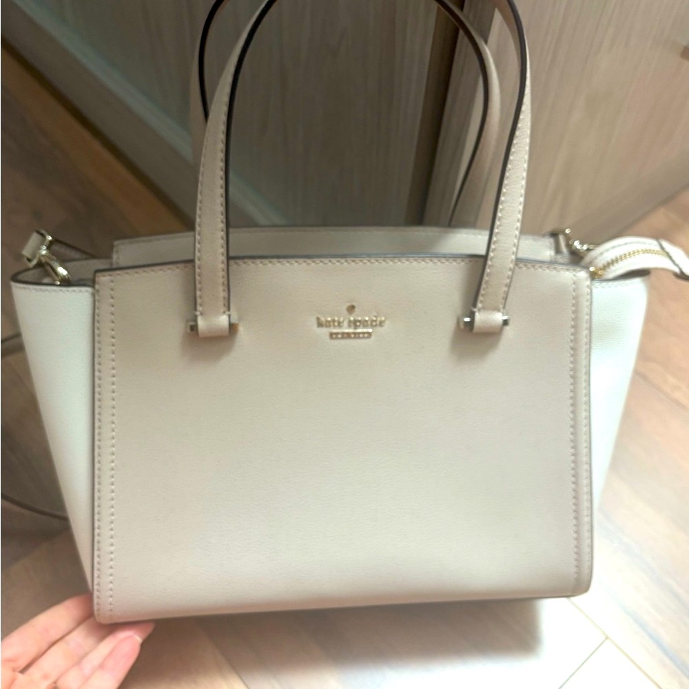 Kate Spade Cream Leather Tote Bag/new
